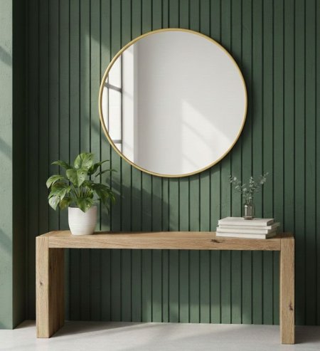 مرآة دائرية اطار بلاستيك قاسي